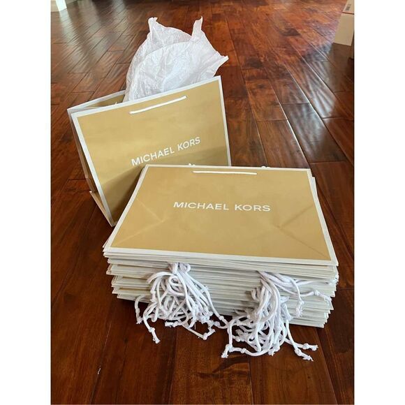 1 Medium Michael Kors Gift Gifting Paper Shopping Bag Tote Satchel - Picture 11 of 11